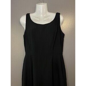 Cathy Gray Inc Dress Womens Medium Black Sleeveless Scoop Neck A-Line Cocktail